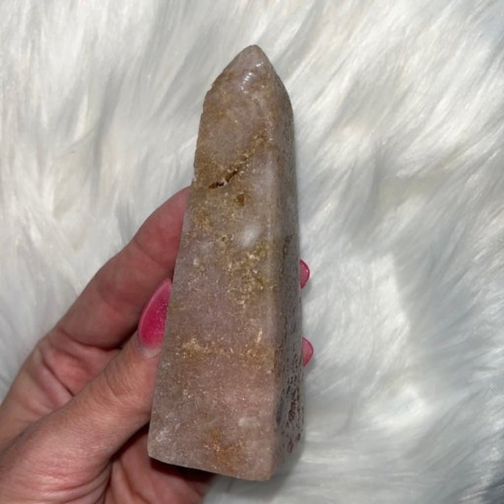 Druzy Pink Amethyst Obelisk - Picture 1 of 13